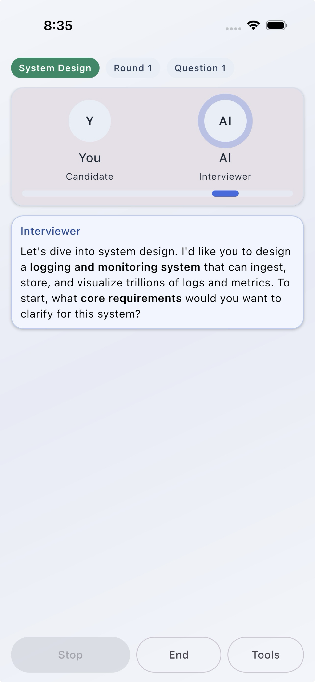 LoopPass interview round with real-time coaching